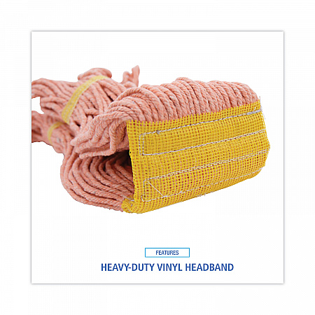 Super Loop Wet Mop Head, Cotton/Synthetic Fiber, 5