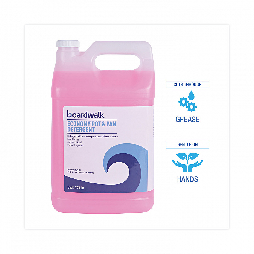 Industrial Strength Pot and Pan Hand Dishwashing Detergent, Herbal Scent, 1 gal Bottle (77128EA)