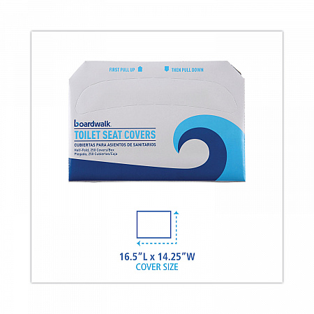 Premium Half-Fold Toilet Seat Covers, 14.17 x 16.73, White, 250/Sleeve, 4 Sleeves/Carton (K1000B)
