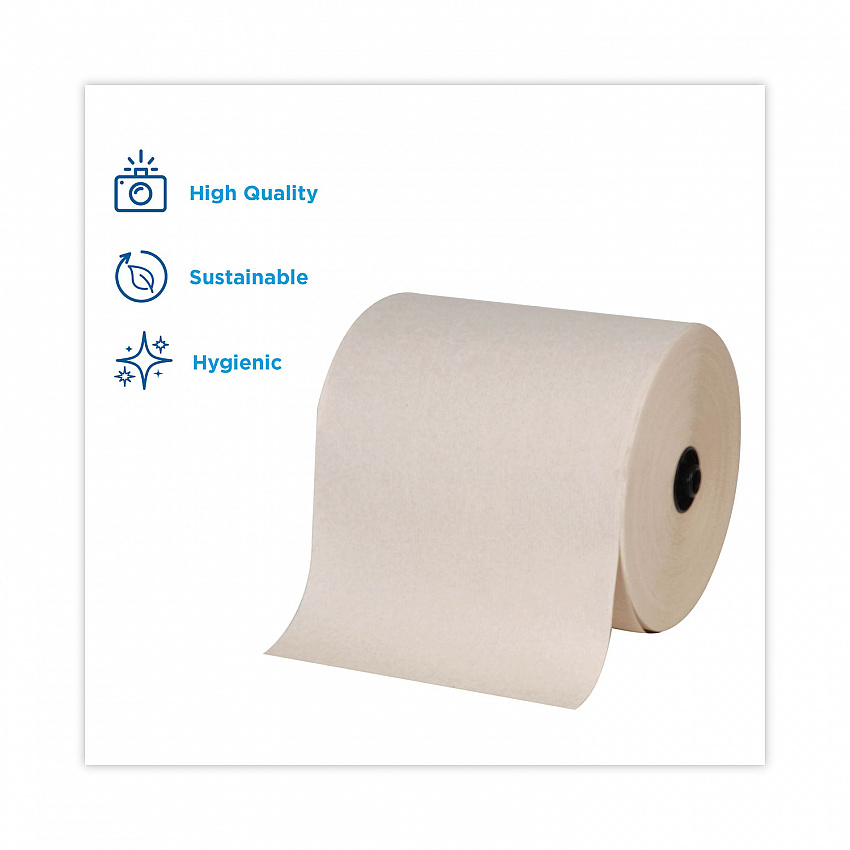 enMotion Flex Paper Towel Roll, 1-Ply, 8.2" x 550 ft, Brown, 6 Rolls/Carton (89740)