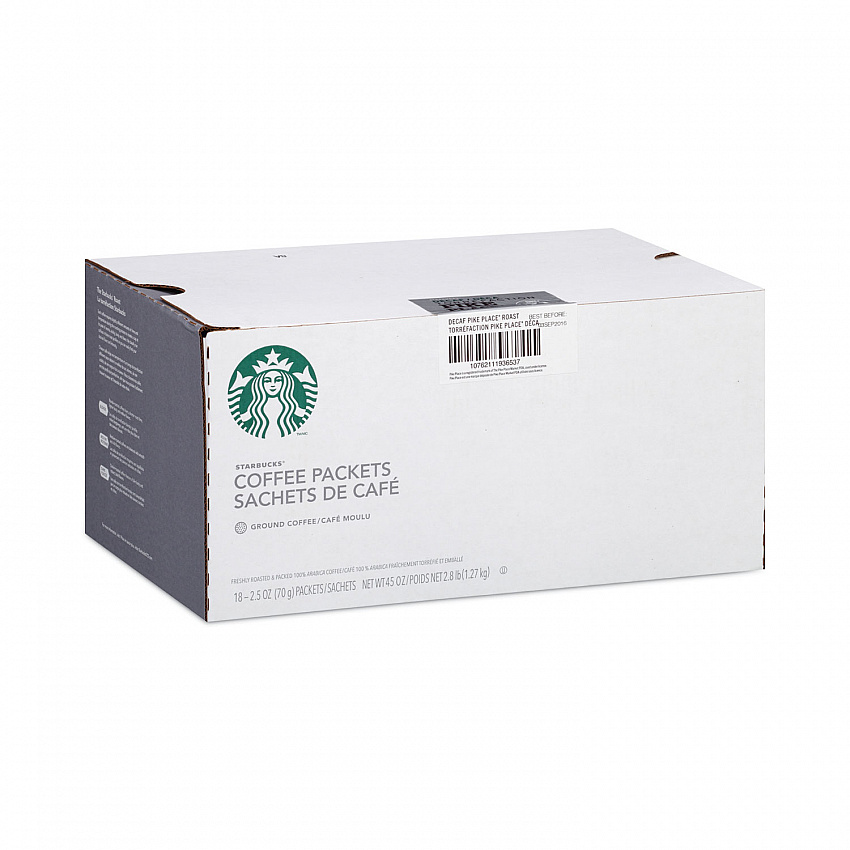 Coffee, Pike Place Decaf, 2.5 oz Packet, 72/Carton (11023061CT)