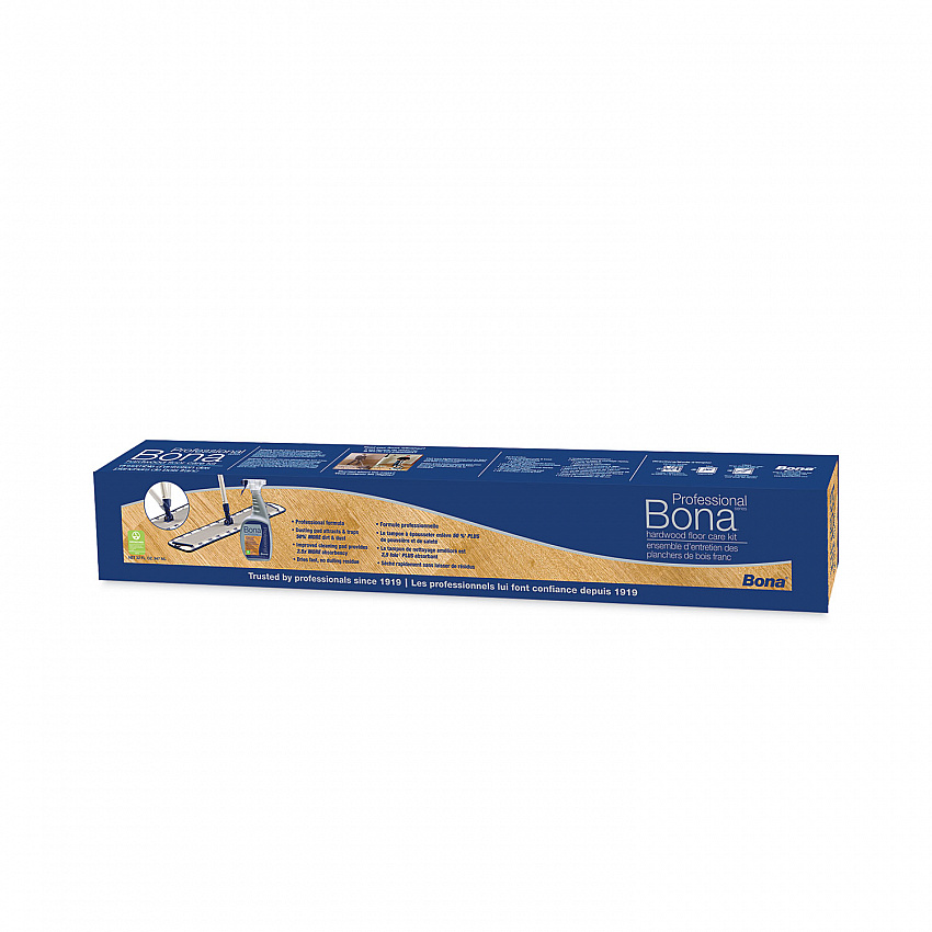Hardwood Floor Care Kit, 18" Microfiber Head, 72" Silver/Blue Aluminum Handle (WM710013399)