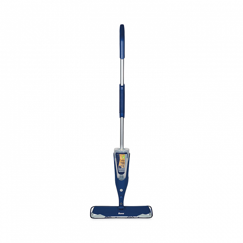 Hardwood Floor Mop, 15" Microfiber Head, 52" Blue Plastic/Steel Handle (WM710013408)