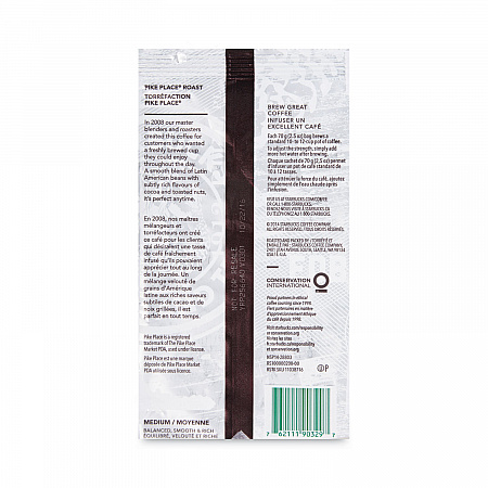 Coffee, Pike Place, 2.5 oz Packet, 18/Box (11018197)