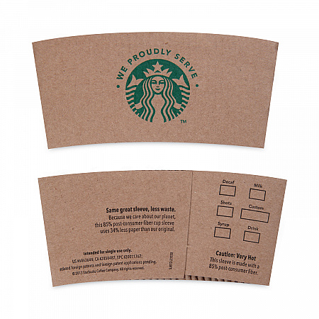 Cup Sleeves, Fits 12, 16, 20 oz Hot Cups, Kraft, 1,380/Carton (11020575)