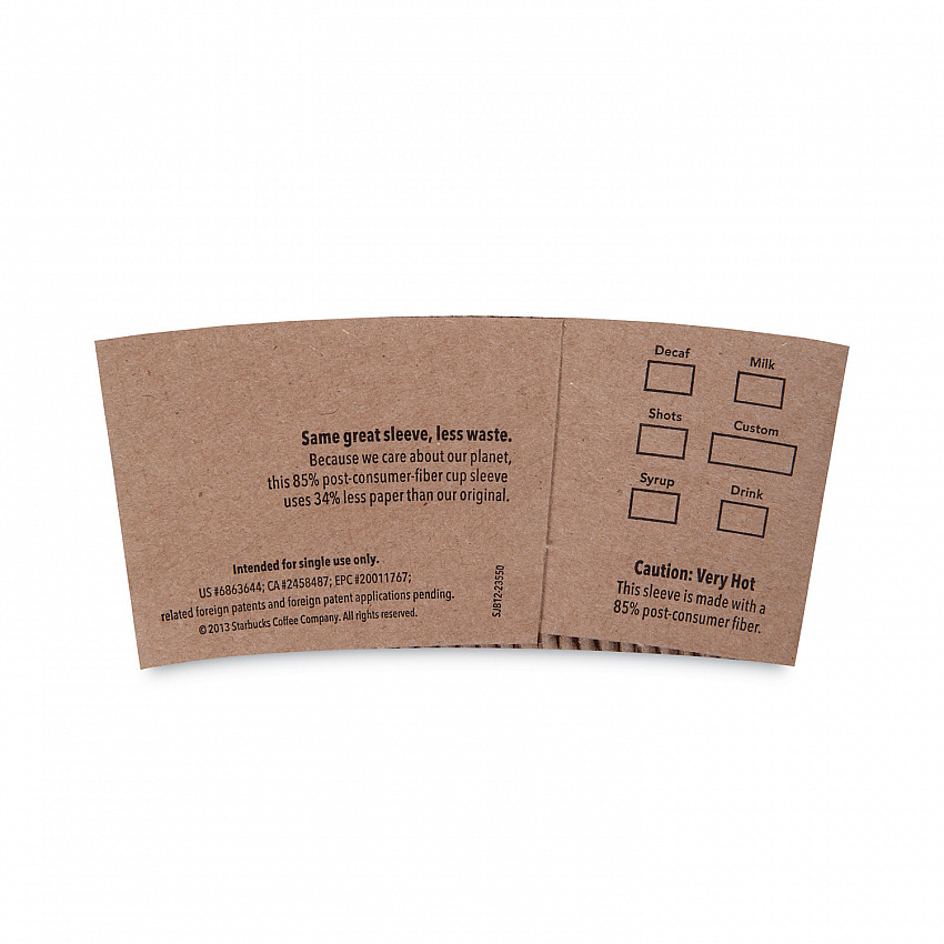 Cup Sleeves, Fits 12, 16, 20 oz Hot Cups, Kraft, 1,380/Carton (11020575)