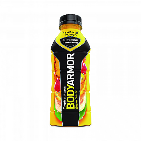 SuperDrink Sports Drink, Tropical Punch, 16 oz Bottle, 12/Pack (10000814)