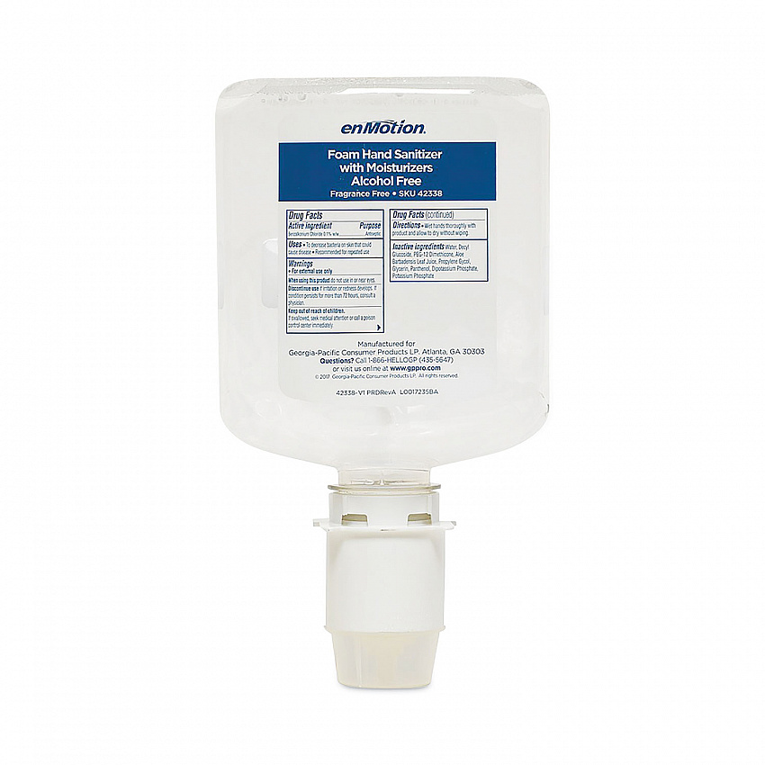 enMotion Gen2 Moisturizing Foam Hand Sanitizer Dispenser Refill, 1,000 mL, Fragrance-Free, 2/Carton (42338)