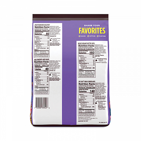 Snack-Size Sweets and Chocolate Assortment Party Pack, 34.19 oz Bag (HEC93942)