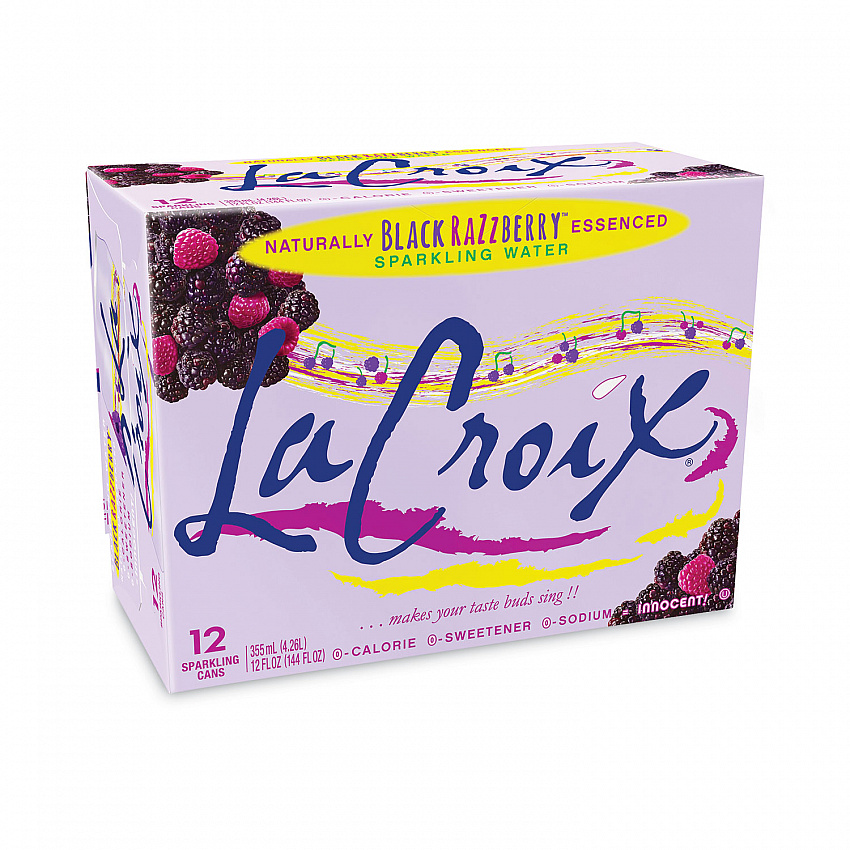 Sparkling Water, Black Razzberry, 12 oz Can, 12 Cans/Pack, 2 Packs/Carton (NAV40112)