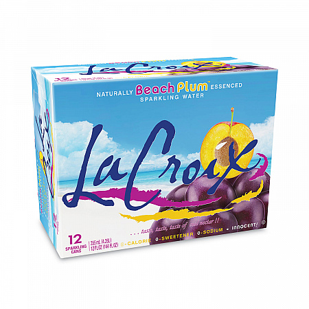 Sparkling Water, Beach Plum, 12 oz Can, 12 Cans/Pack, 2 Packs/Carton (NAV40114)