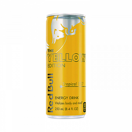 The Yellow Edition Tropical Energy Drink, Tropical Punch, 8.4 oz Can, 24/Carton (RBD28162)