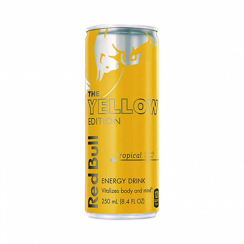 The Yellow Edition Tropical Energy Drink, Tropical Punch, 8.4 oz Can, 24/Carton (RBD28162)