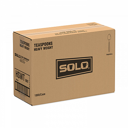 Impress Heavyweight Full-Length Polystyrene Cutlery, Spoon, Plastic, White, 1,000/Carton (HSWT0007)