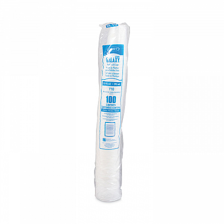 High-Impact Polystyrene Cold Cups, 10 oz, Plastic, Translucent, 100/Sleeve, 25 Sleeves/Carton (Y10)