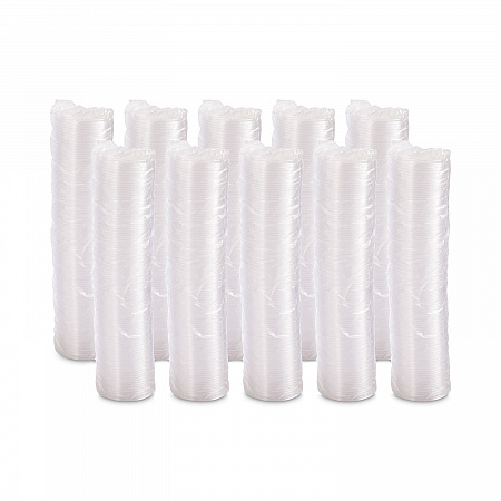 Non-Vented Container Lids, Clear, Plastic, 100/Pack, 10 Packs/Carton (6CLR)