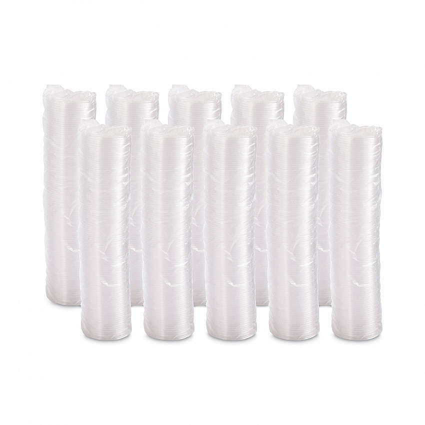 Non-Vented Container Lids, Clear, Plastic, 100/Pack, 10 Packs/Carton (6CLR)