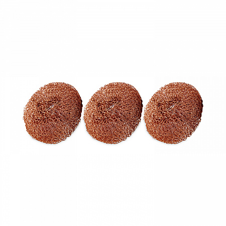 Metal Scrubbing Pads, 2.25 x 2.75, Copper, 3/Pack, 8 Packs/Carton (213C)