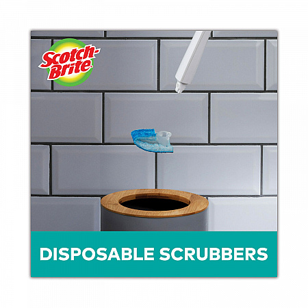 Disposable Toilet Scrubber Refill, Blue/White, 10/Pack (558RF)