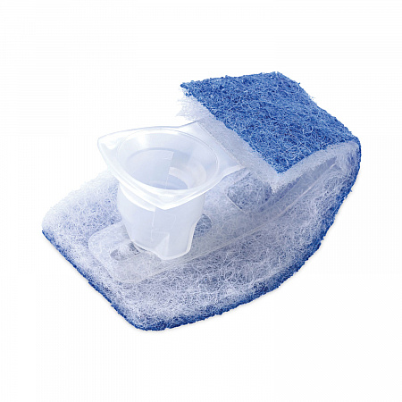 Disposable Toilet Scrubber Refill, Blue/White, 10/Pack (558RF)