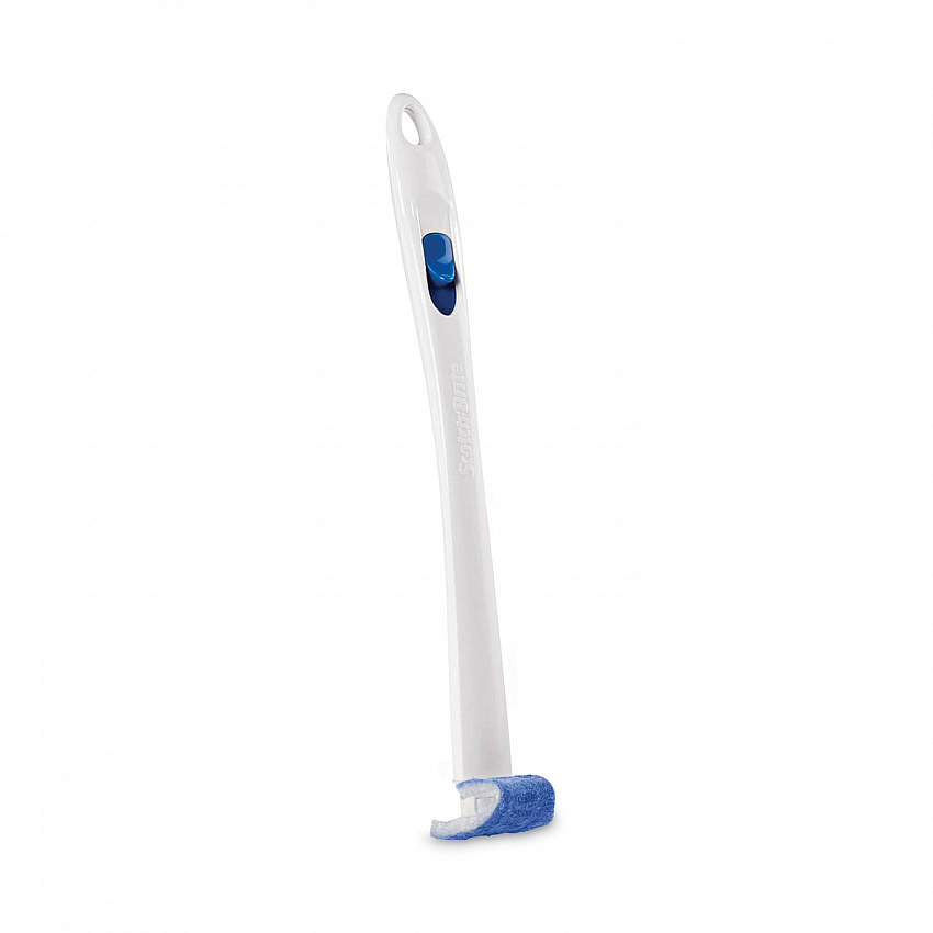 Disposable Toilet Scrubber Refill, Blue/White, 10/Pack (558RF)