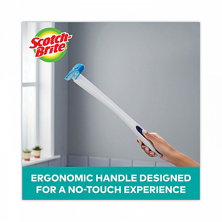 Toilet Scrubber Starter Kit, 1 Handle and 5 Scrubbers, White/Blue (558SK4NP)