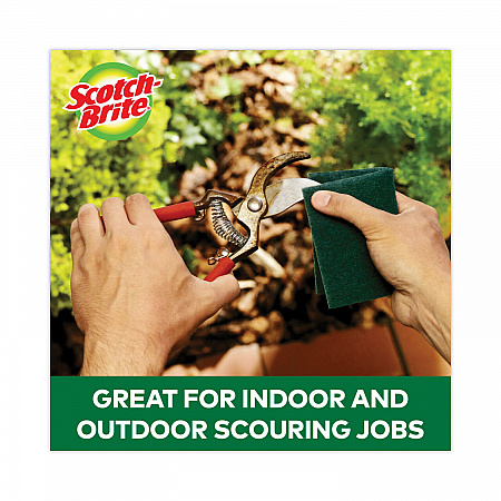 Heavy-Duty Scouring Pad, 3.8 x 6, Green, 5/Carton (2265)
