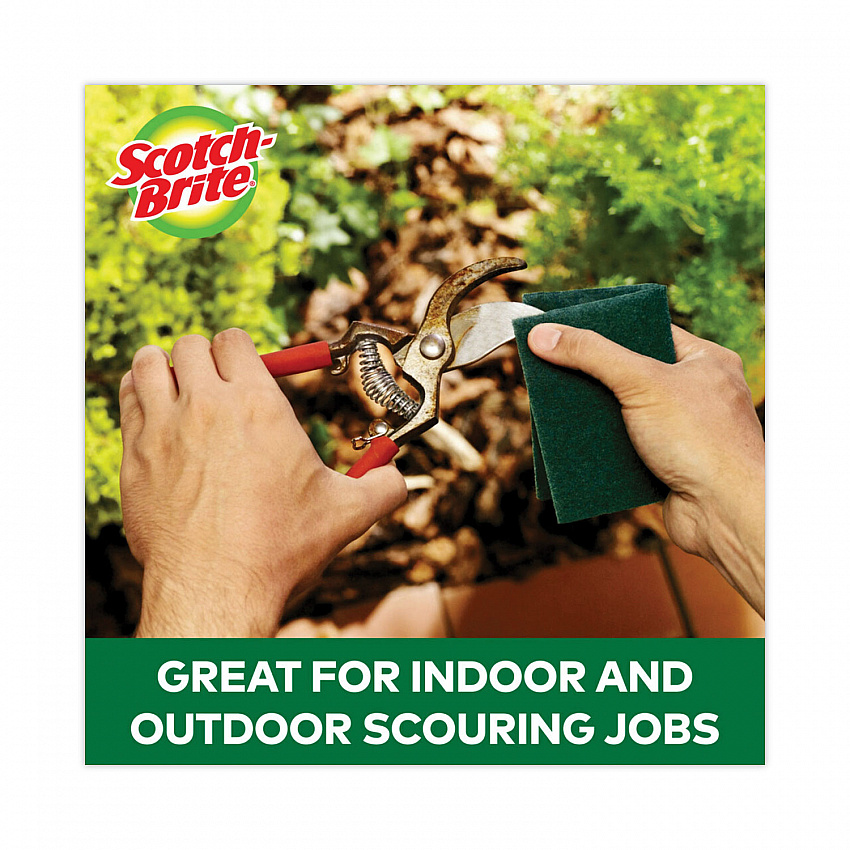 Heavy-Duty Scouring Pad, 3.8 x 6, Green, 5/Carton (2265)