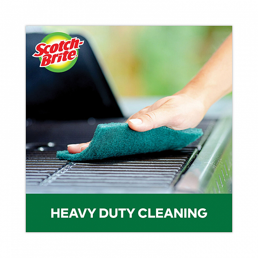 Heavy-Duty Scouring Pad, 3.8 x 6, Green, 5/Carton (2265)