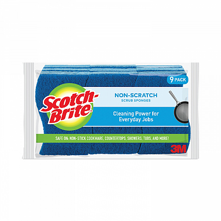 Non-Scratch Multi-Purpose Scrub Sponge, 4.4 x 2.6, 0.8