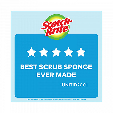 Non-Scratch Multi-Purpose Scrub Sponge, 4.4 x 2.6, 0.8