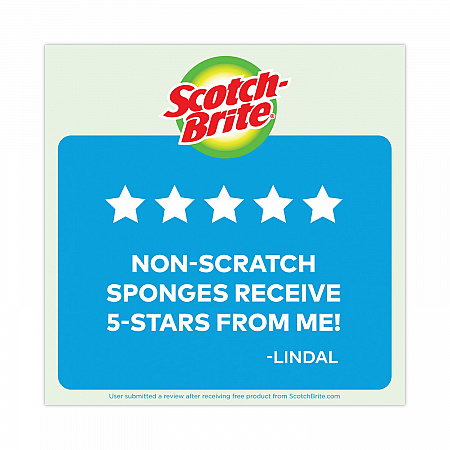 Non-Scratch Multi-Purpose Scrub Sponge, 4.4 x 2.6, 0.8