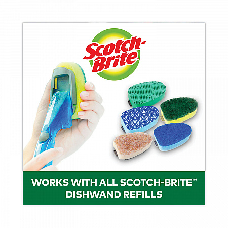 Soap-Dispensing Dishwand, 2.5 x 9.5, Yellow/Green (6504EA)