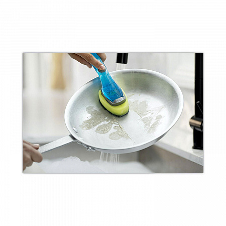Soap-Dispensing Dishwand, 2.5 x 9.5, Yellow/Green (6504EA)