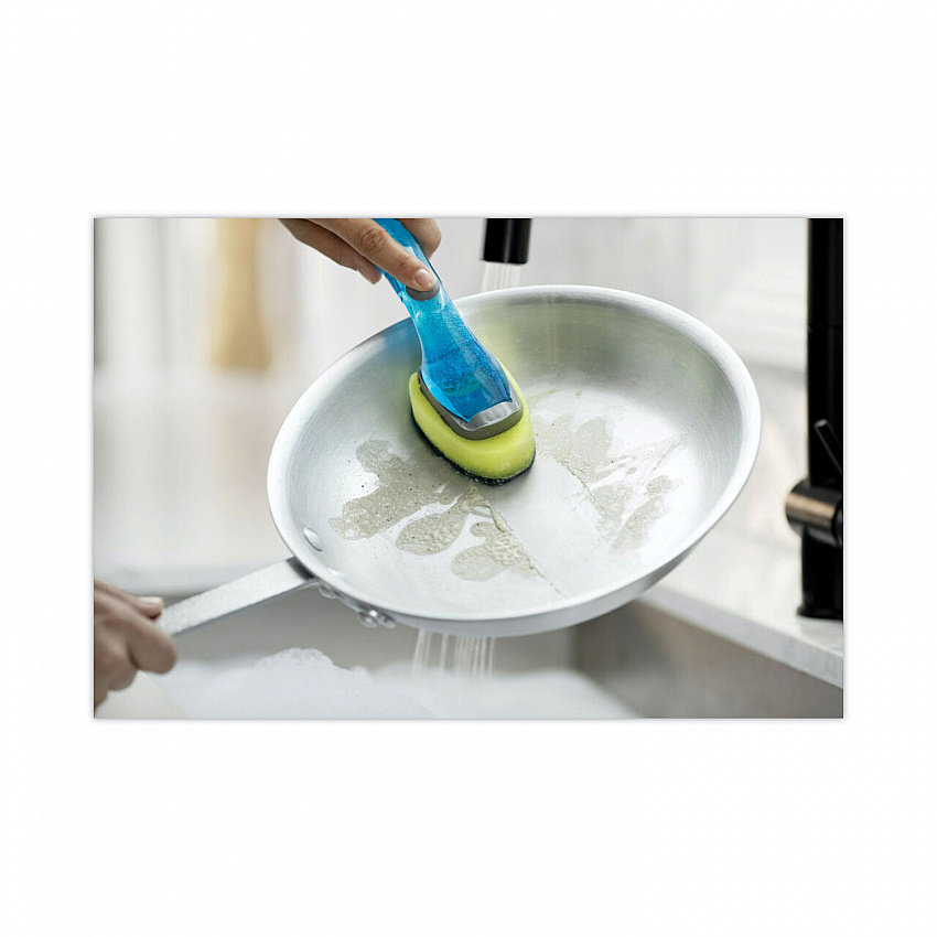 Soap-Dispensing Dishwand, 2.5 x 9.5, Yellow/Green (6504EA)