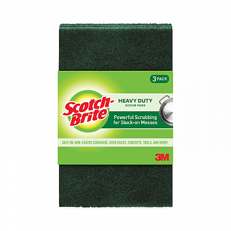 Heavy-Duty Scouring Pad, 3.8 x 6, Green, 10/Carton (22310CT)