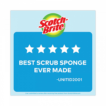 Non-Scratch Multi-Purpose Scrub Sponge, 4.4 x 2.6, 0.8