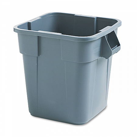 Square Brute Container, 28 gal, Polyethylene, Gray (352600GY)