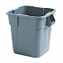 Square Brute Container, 28 gal, Polyethylene, Gray (352600GY)