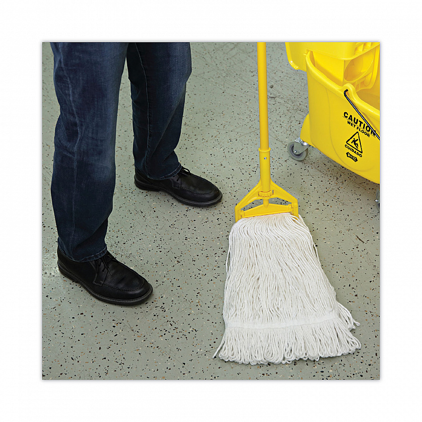 Premium Cut-End Wet Mop Heads, Cotton, 16 oz, White, 12/Carton (216CCT)