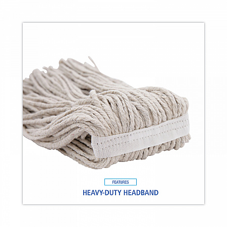 Premium Cut-End Wet Mop Heads, Cotton, 16 oz, White, 12/Carton (216CCT)
