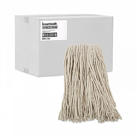 Premium Cut-End Wet Mop Heads, Cotton, 16 oz, White, 12/Carton (216CCT)