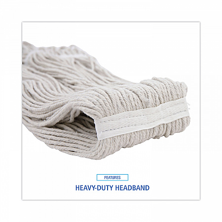 Premium Cut-End Wet Mop Heads, Cotton, 20 oz, White, 12/Carton (220CCT)