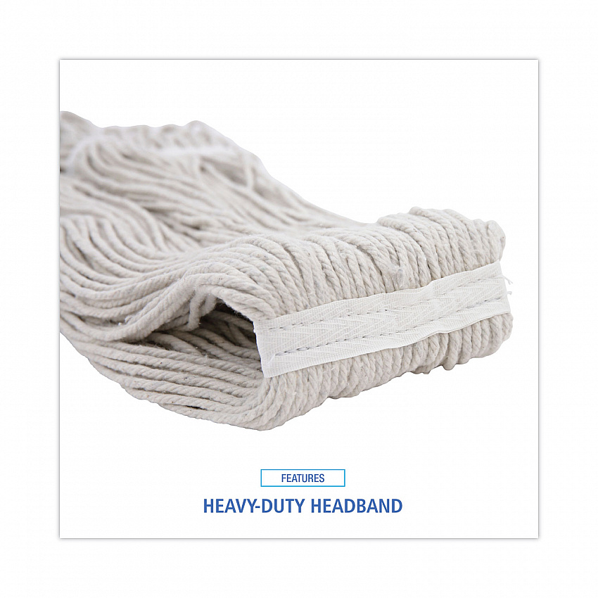Premium Cut-End Wet Mop Heads, Cotton, 20 oz, White, 12/Carton (220CCT)