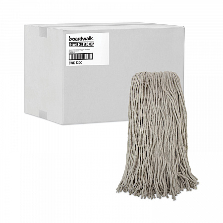 Premium Cut-End Wet Mop Heads, Cotton, 20 oz, White, 12/Carton (220CCT)
