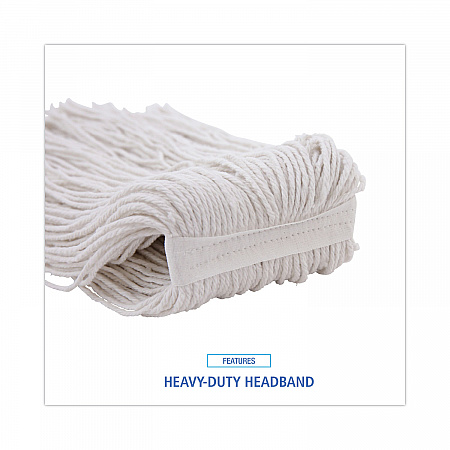 Premium Cut-End Wet Mop Heads, Rayon, 24 oz, White, 12/Carton (224RCT)