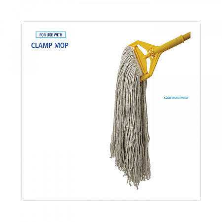 Mop Head, Premium Standard Head, Cotton Fiber, 32 oz, White, 12/Carton (232C)