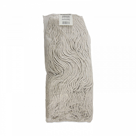 Mop Head, Premium Standard Head, Cotton Fiber, 32 oz, White, 12/Carton (232C)