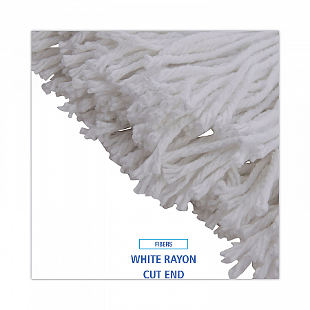 Mop Head, Premium Standard Head, Rayon Fiber, 32 oz, White, 12/Carton (232R)
