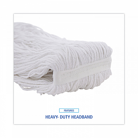 Mop Head, Premium Standard Head, Rayon Fiber, 32 oz, White, 12/Carton (232R)
